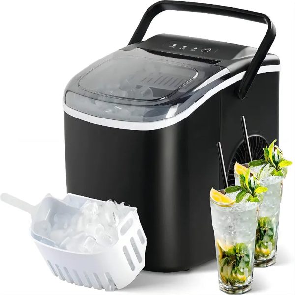 SUGIFT Portable Ice Maker Machine Countertop 26 lbs, Black home appliance  ice cube maker