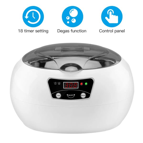AIPOI 600ml Ultrasonic Cleaner Wave Cleaning Jewellery Polishing Machine For Watches Home Appliances