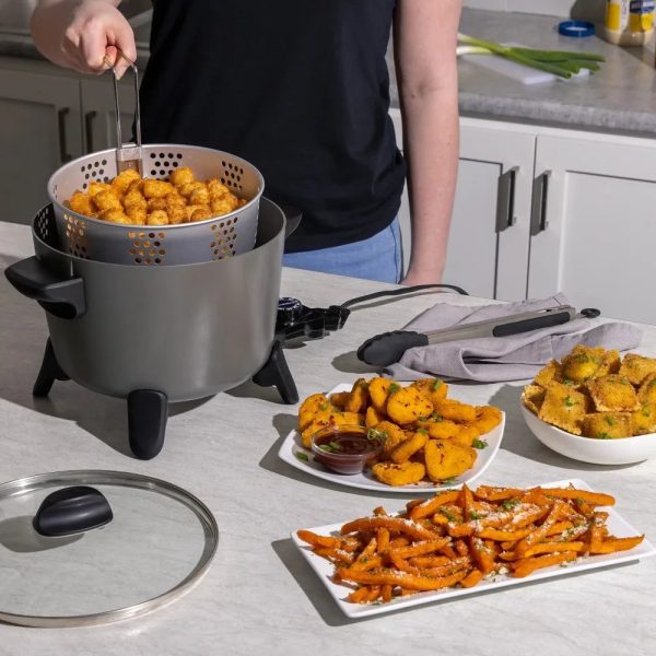 Second image of Big Kettle Ceramic Deep Fryer/Multi-Cooker, 06026 New electric deep fryer Cooking Appliance Kitchen Appliance